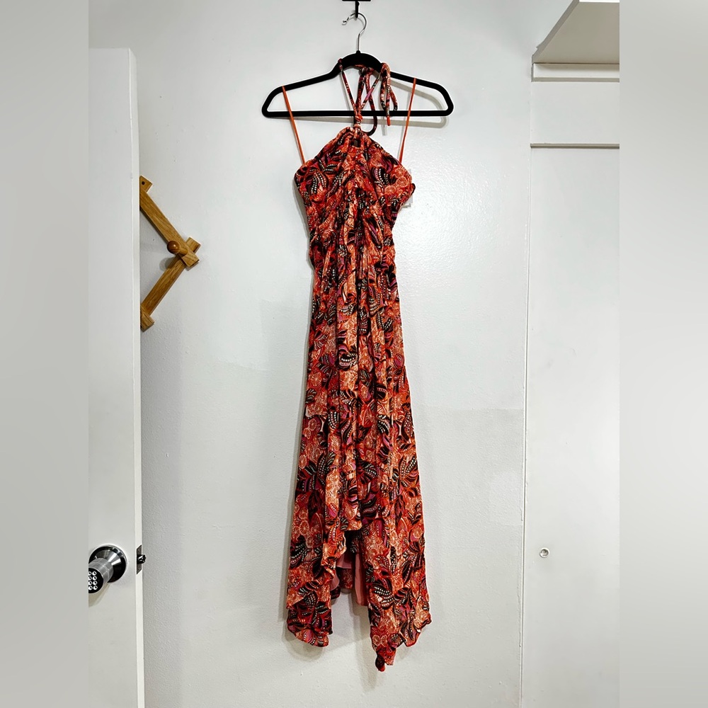 NEW A.L.C. Adriana Handkerchief Hem High Low Dress, Size 2